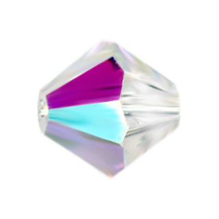 Preciosa 4mm Czech Crystal Bicone Beads Crystal AB