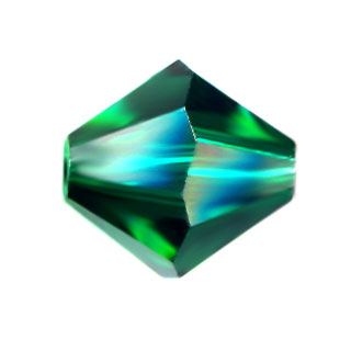 Preciosa 4mm Czech Crystal Bicone Beads Emerald