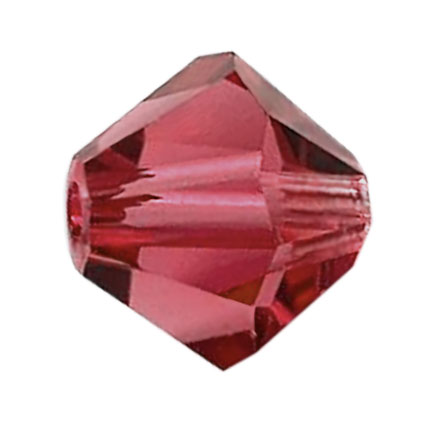 Preciosa 4mm Czech Crystal Bicone Beads Indian Pink