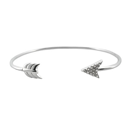 CZ Arrow Bangle Sterling Silver