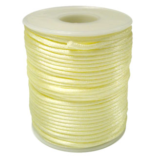 2mm Rattail Cord : Light Yellow x 50m