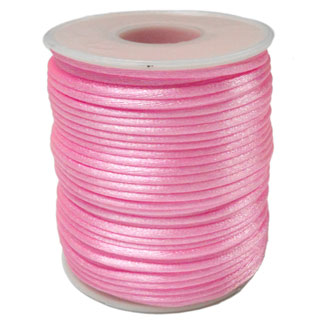 2mm Rattail Cord : Pink x 50m