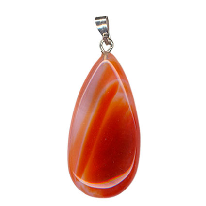 15x30mm Briolette Drop Pendant: Carnelian