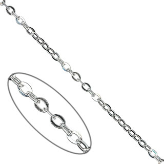 Deluxe Plated Brass Chain Flat Trace 1.8mm SP