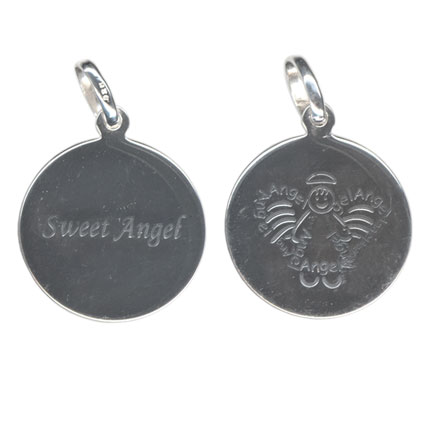16mm Sweet Angel Sterling Silver Pendant