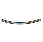 1.5x25mm Plain Curved Tube Sterling Silver