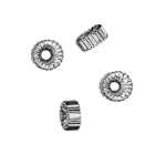 5mm Flat Corrugated Beads Sterling Silver