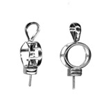 St.Silver 8mm Bezelite Pendant & Drop(for facet cut stone and ha