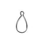 St. Silver 9x6mm Pear Drop Wrap Tite