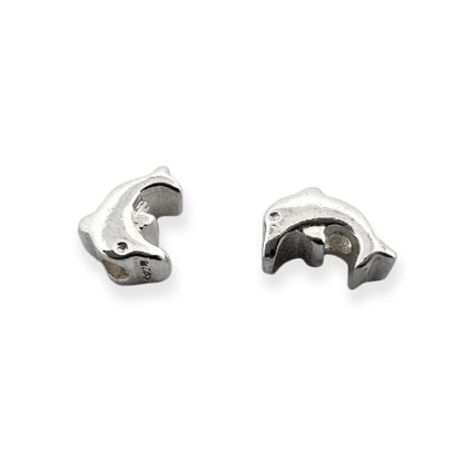 Sterling Silver 8mm Dolphin Beads