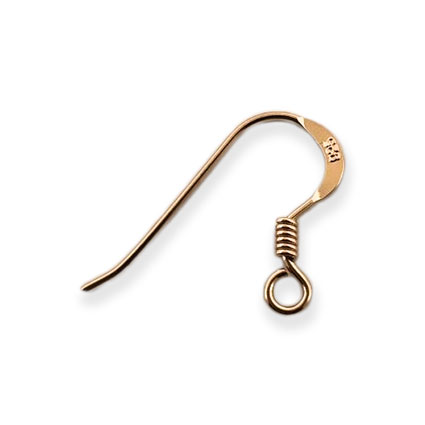 Sterling Silver Fish Hook w/spring GOLD PLATED