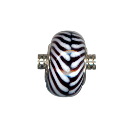 STS Core Charm Bead: Zebra stripe