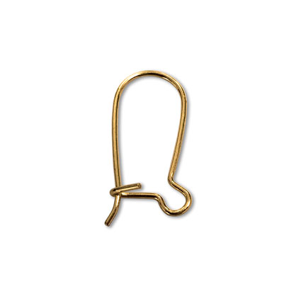 Kidney Ear Wires Gold Plated