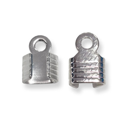 5mm Square Folding Clasp Silver plated