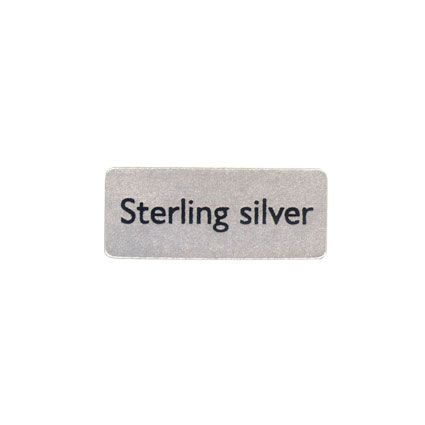 Sterling Silver Label (20x8mm) -  100