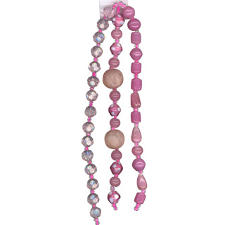 Sugar Plum 3str Bead Lead: Pink