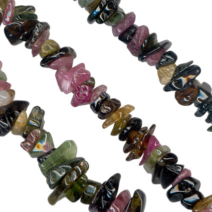 31-32'' Tormaline Chip Beads Necklace