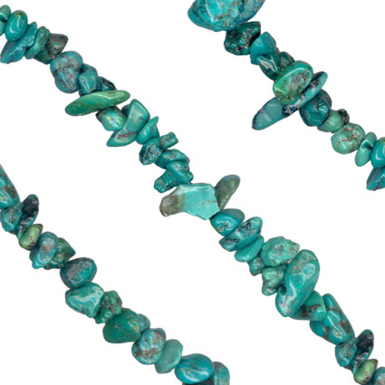 32'' Turquoise Chip Beads Necklace