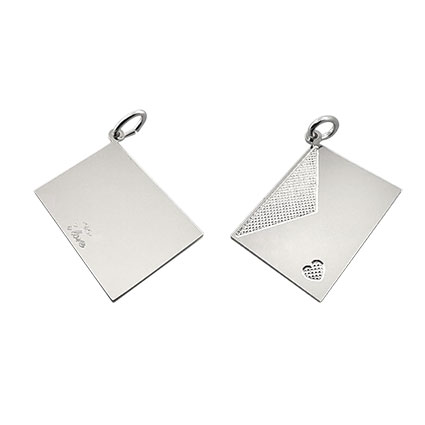 20x15mm Envelope Pendant Sterling Silver