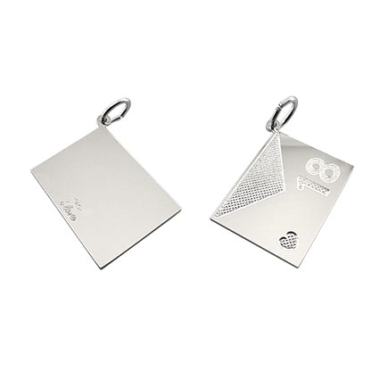 20x15mm 18 Envelope Pendant Sterling Silver