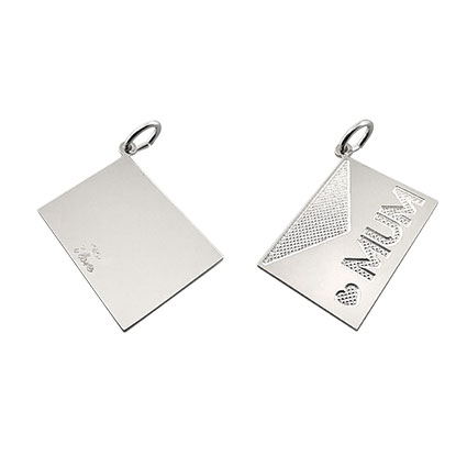 20x15mm Mum Envelope Pendant Sterling Silver