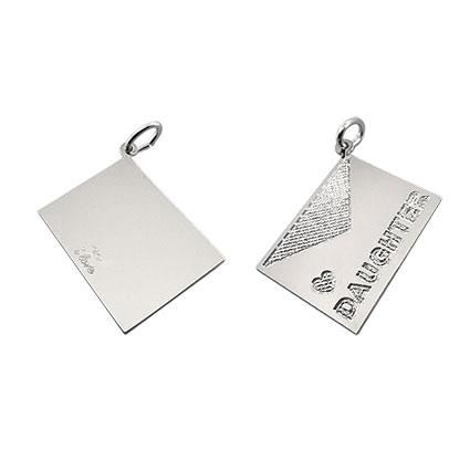 20x15mm Daughter Envelope Pendant Sterling Silver