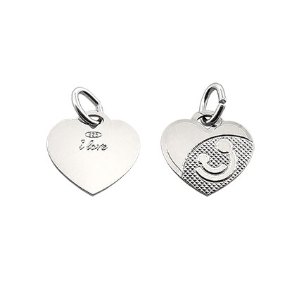 12mm Mother Child Heart Sterling Silver