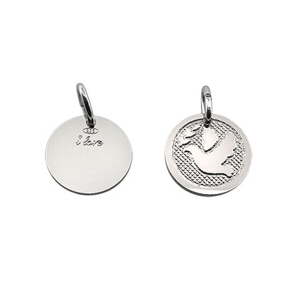 12mm Dove Pendant Sterling Silver