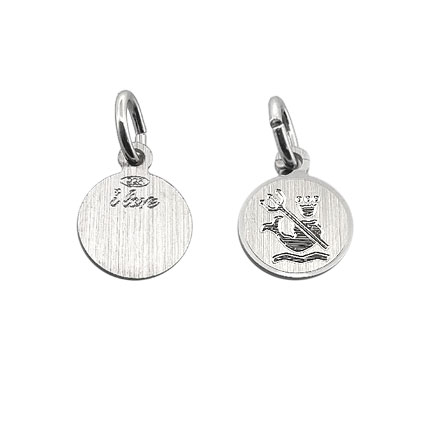 9mm Zodiac Pendant Aquarius St Silver