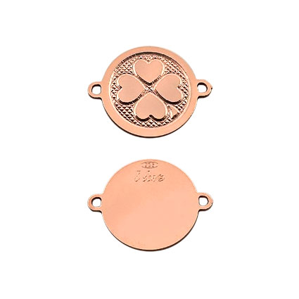 12mm Clover Link Sterling Silver Rose Gold Plated