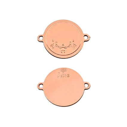 12mm Family Link Mirror St Silver Rose Gold Plated