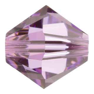 4mm Swarovski Crystal Bicone Beads: Light Amethyst