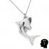 Sterling silver shark pendant