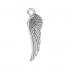 21x6mm Double side Angel Wing Sterling Silver Charm - view 1