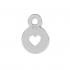 5mm Mini Heart End Tag Sterling Silver - view 1