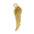 21x6mm Double side Angel Wing STS w/24k Gold Plating - view 1