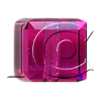 4mm Cube Swarovski Crystal Beads: Fuchsia